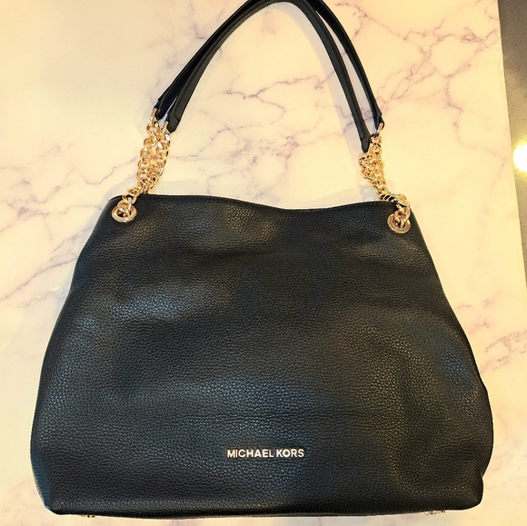 Michael Kors Jet Set Pebbled Leather Shoulder Bag - Picture 3 of 13